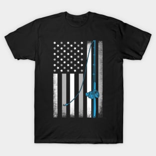 American Fishing Flag T-Shirt